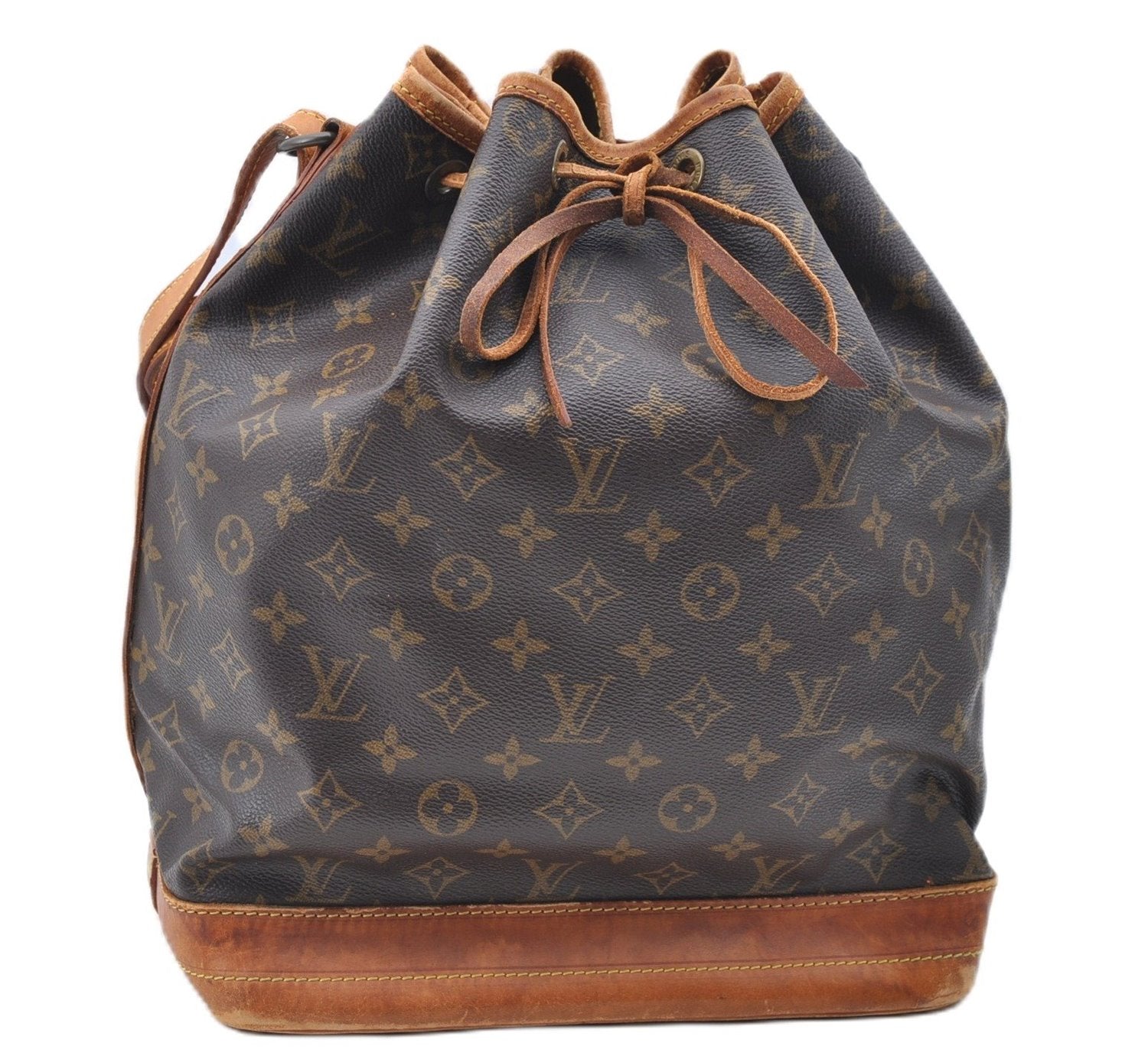 Authentic Louis Vuitton Monogram Noe Shoulder Drawstring Bag M42224 LV J6552