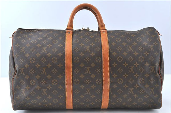 Authentic Louis Vuitton Monogram Keepall 55 Travel Boston Bag M41424 LV J6559