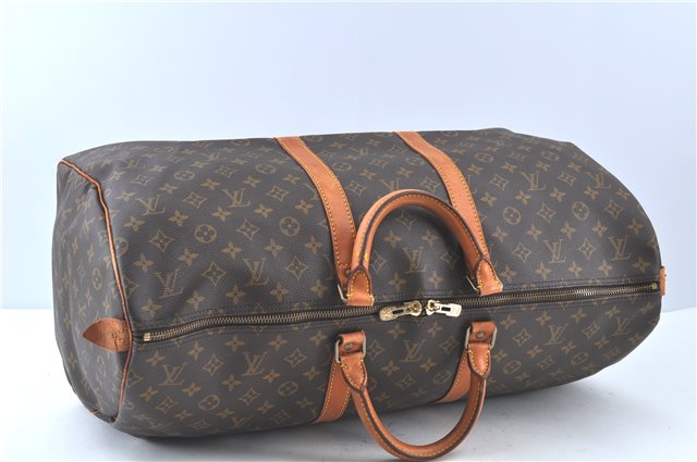 Authentic Louis Vuitton Monogram Keepall 55 Travel Boston Bag M41424 LV J6559