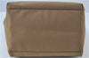 Authentic BURBERRY BLUE LABEL Check Hand Bag Nylon Leather Beige Brown J6574