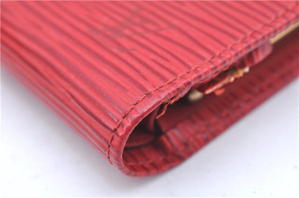 Authentic Louis Vuitton Epi Portefeuille Viennois Wallet Red M63247 LV J6587