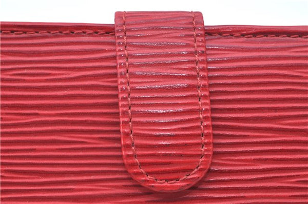 Authentic Louis Vuitton Epi Portefeuille Viennois Wallet Red M63247 LV J6587