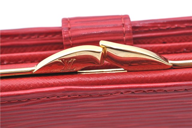 Authentic Louis Vuitton Epi Portefeuille Viennois Wallet Red M63247 LV J6587