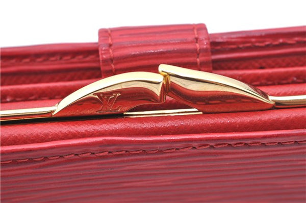 Authentic Louis Vuitton Epi Portefeuille Viennois Wallet Red M63247 LV J6587