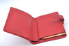 Authentic Louis Vuitton Epi Portefeuille Viennois Wallet Red M63247 LV J6587