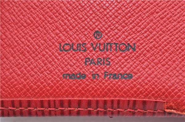 Authentic Louis Vuitton Epi Portefeuille Viennois Wallet Red M63247 LV J6587