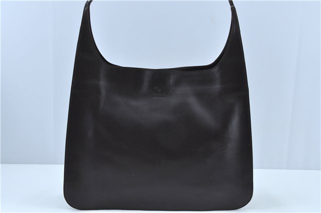 Authentic GUCCI Shoulder Hand Bag Purse Leather 0013192 Brown J6593