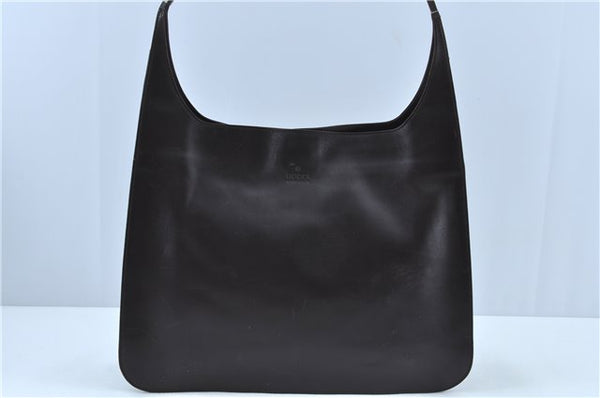 Authentic GUCCI Shoulder Hand Bag Purse Leather 0013192 Brown J6593