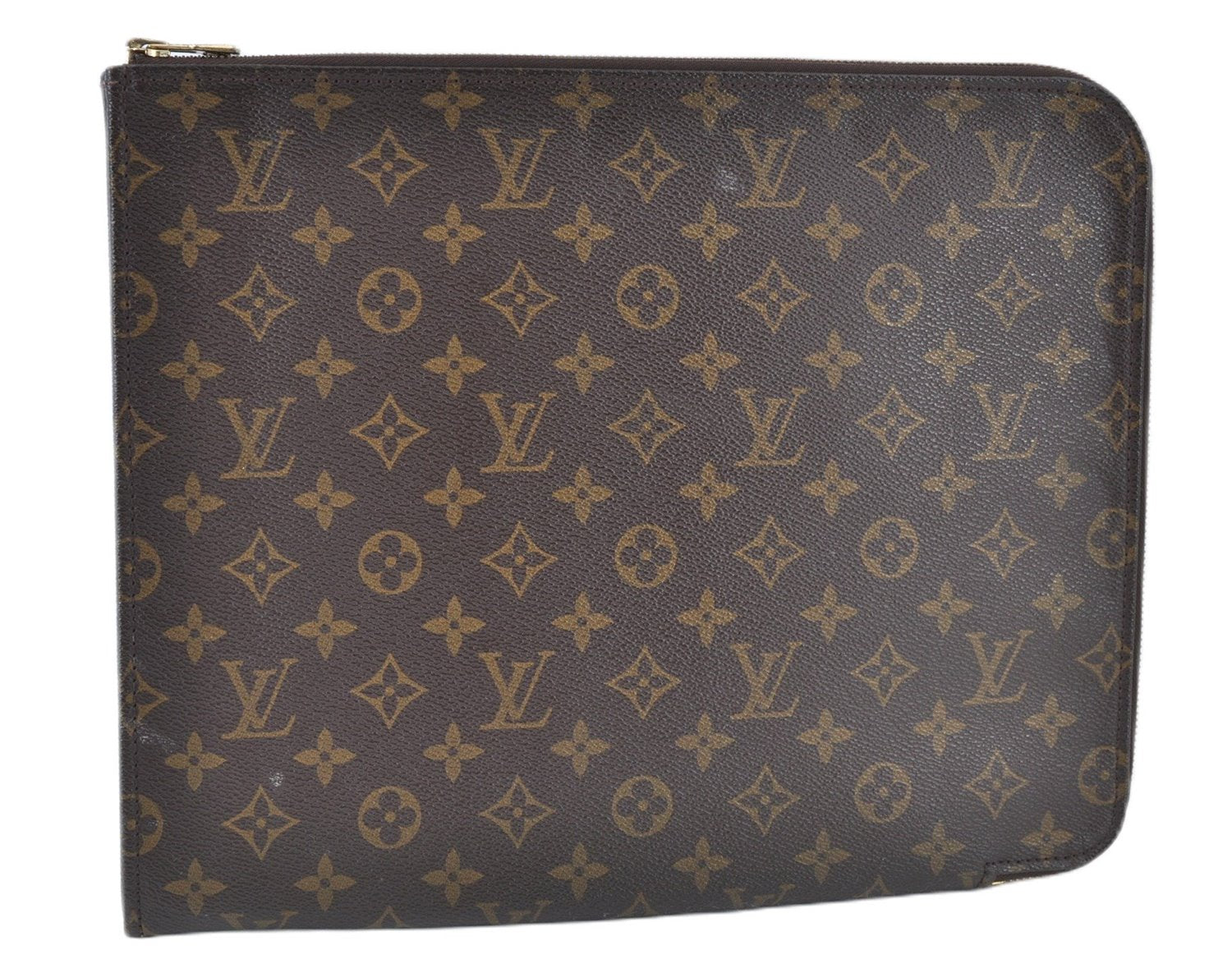 Authentic Louis Vuitton Monogram Poche Documents 33 M53457 Document Case J6595