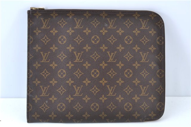 Authentic Louis Vuitton Monogram Poche Documents 33 M53457 Document Case J6595
