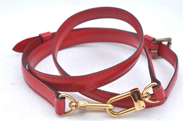 Authentic Louis Vuitton Leather Shoulder Strap 28-32.3" Red LV J6637