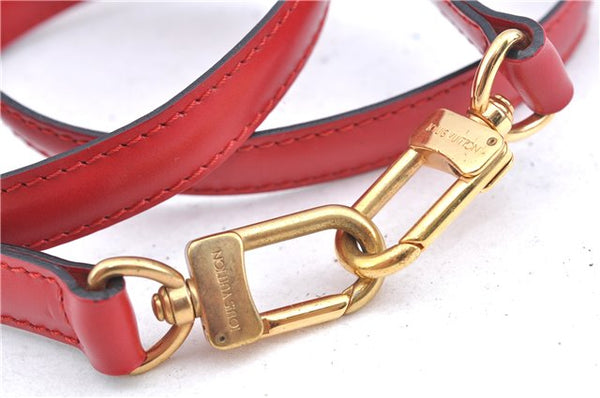 Authentic Louis Vuitton Leather Shoulder Strap 28-32.3" Red LV J6637