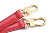 Authentic Louis Vuitton Leather Shoulder Strap 28-32.3" Red LV J6637