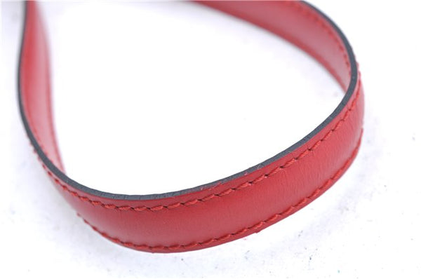 Authentic Louis Vuitton Leather Shoulder Strap 28-32.3" Red LV J6637