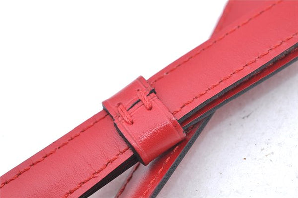 Authentic Louis Vuitton Leather Shoulder Strap 28-32.3" Red LV J6637