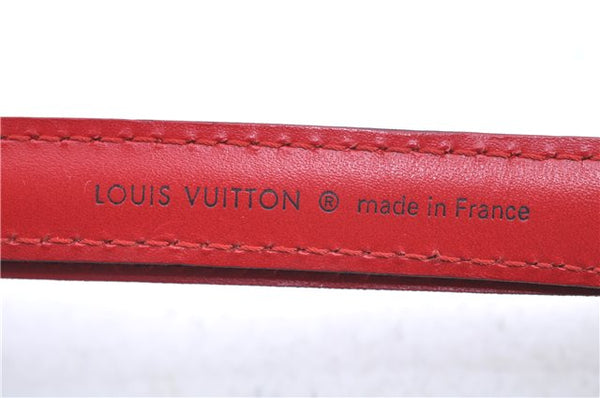 Authentic Louis Vuitton Leather Shoulder Strap 28-32.3" Red LV J6637