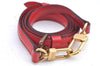 Authentic Louis Vuitton Leather Shoulder Strap 28-32.3" Red LV J6637