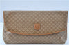 Authentic CELINE Macadam Blason Pattern Clutch Bag Purse PVC Leather Beige J6654