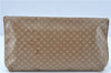 Authentic CELINE Macadam Blason Pattern Clutch Bag Purse PVC Leather Beige J6654