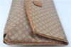 Authentic CELINE Macadam Blason Pattern Clutch Bag Purse PVC Leather Beige J6654