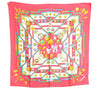 Authentic HERMES Carre 90 Scarf "Petite main" Silk Red J6674