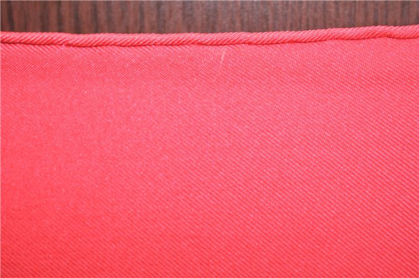 Authentic HERMES Carre 90 Scarf "Petite main" Silk Red J6674