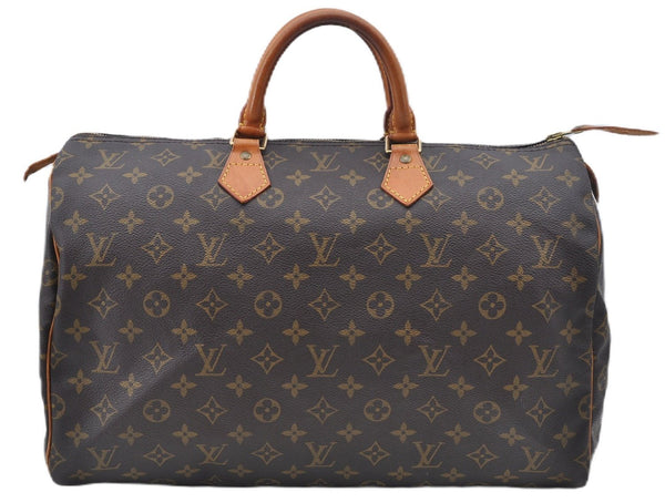 Authentic Louis Vuitton Monogram Speedy 40 Hand Boston Bag M41522 LV J6683