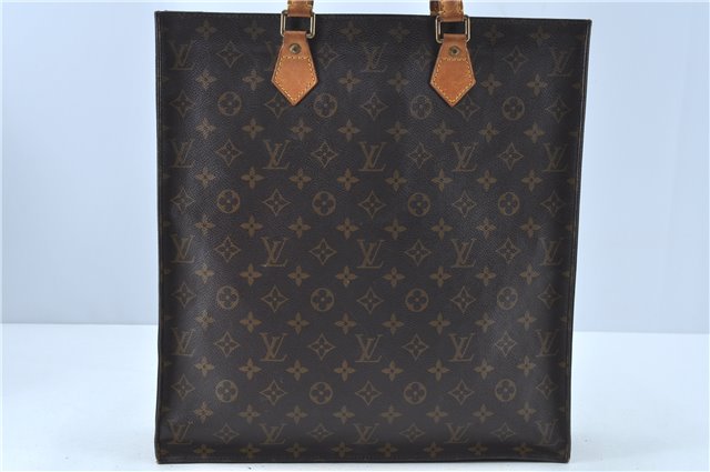 Authentic Louis Vuitton Monogram Sac Plat Hand Tote Bag M51140 LV J6711