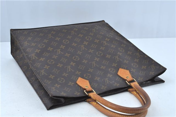 Authentic Louis Vuitton Monogram Sac Plat Hand Tote Bag M51140 LV J6711