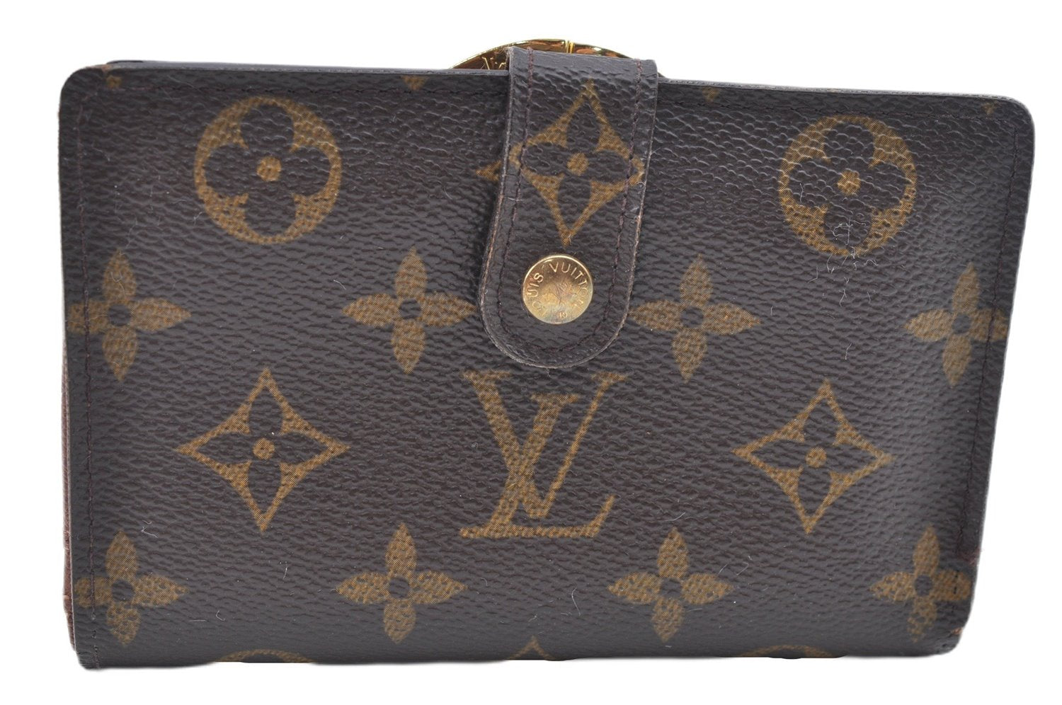 Auth Louis Vuitton Monogram Porte Monnaie Billets Viennois M61663 Wallet J6718