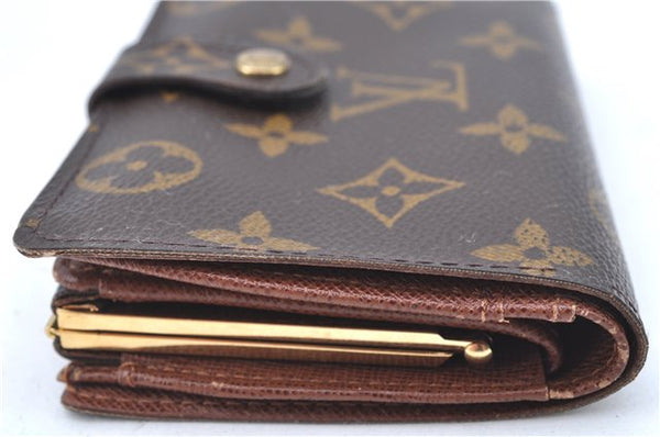 Auth Louis Vuitton Monogram Porte Monnaie Billets Viennois M61663 Wallet J6718