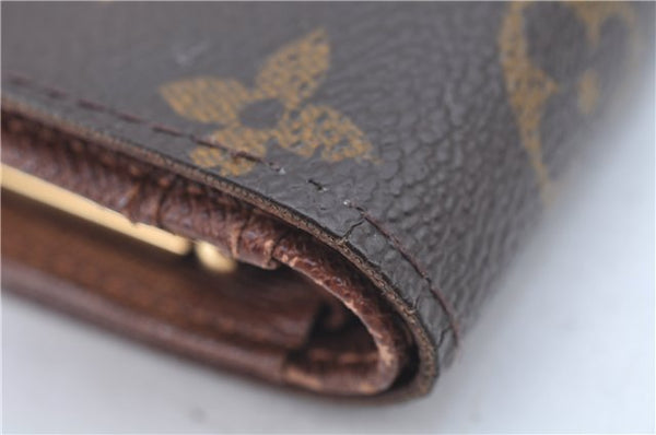 Auth Louis Vuitton Monogram Porte Monnaie Billets Viennois M61663 Wallet J6718