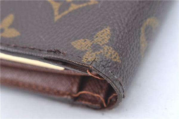 Auth Louis Vuitton Monogram Porte Monnaie Billets Viennois M61663 Wallet J6718