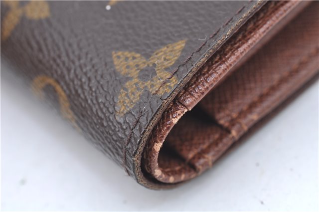 Auth Louis Vuitton Monogram Porte Monnaie Billets Viennois M61663 Wallet J6718