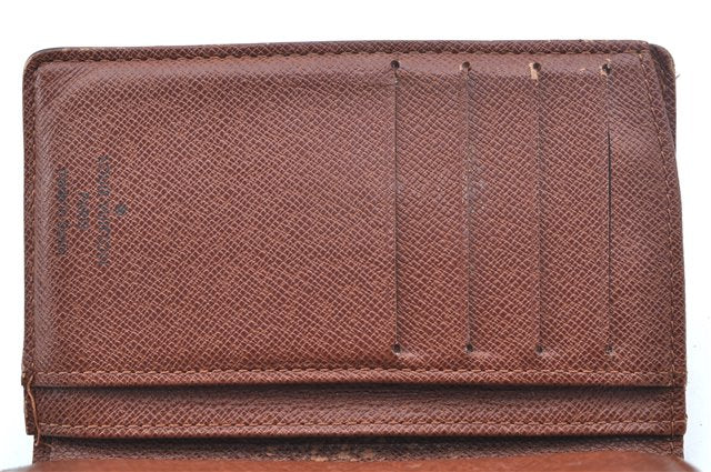 Auth Louis Vuitton Monogram Porte Monnaie Billets Viennois M61663 Wallet J6718