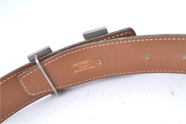 Authentic HERMES Constance Leather Belt Size 65cm 25.6-29.1