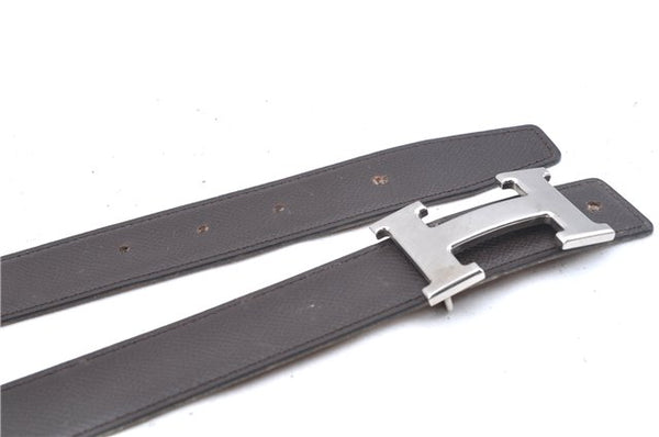 Authentic HERMES Constance Leather Belt Size 65cm 25.6-29.1" Brown J6734