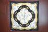 Authentic HERMES Carre 90 Scarf "La CLE des Champs" Silk Black J6744