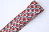 Authentic HERMES Tie Necktie Dots Pattern Silk Multicolor Red Ivory Box J6755