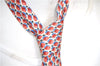 Authentic HERMES Tie Necktie Dots Pattern Silk Multicolor Red Ivory Box J6755