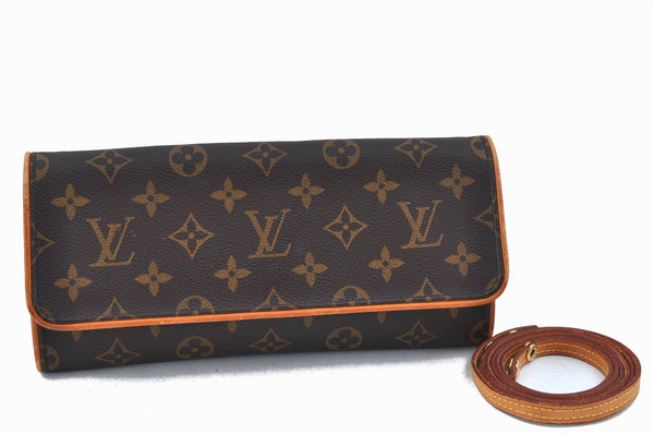 Authentic Louis Vuitton Monogram Pochette Twin GM Shoulder Bag M51852 LV J6760