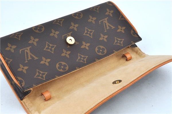 Authentic Louis Vuitton Monogram Pochette Twin GM Shoulder Bag M51852 LV J6760