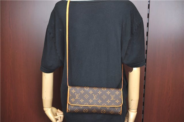 Authentic Louis Vuitton Monogram Pochette Twin GM Shoulder Bag M51852 LV J6760