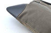 Authentic PRADA Canvas Tessuto Leather Shoulder Cross Body Bag Khaki Green J6781