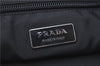 Authentic PRADA Canvas Tessuto Leather Shoulder Cross Body Bag Khaki Green J6781