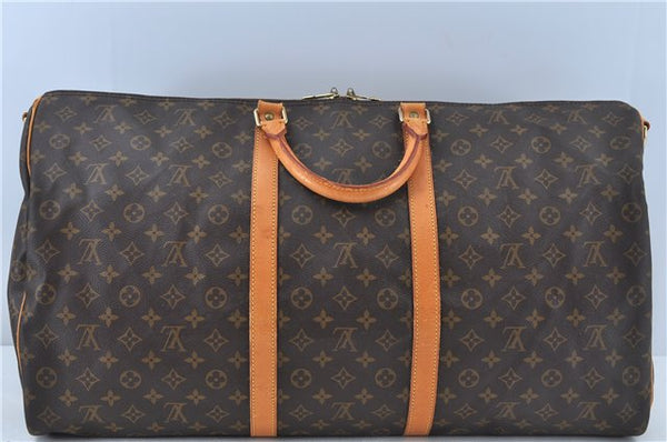 Auth Louis Vuitton Monogram Keepall Bandouliere 60 Boston Bag Old Model LV J6800