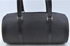 Authentic Louis Vuitton Epi Soufflot Black Hand Bag M52222 LV J6801