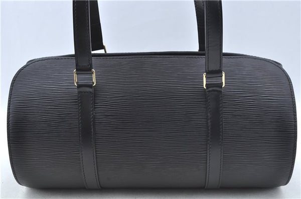 Authentic Louis Vuitton Epi Soufflot Black Hand Bag M52222 LV J6801