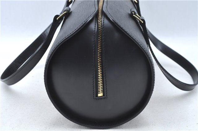 Authentic Louis Vuitton Epi Soufflot Black Hand Bag M52222 LV J6801