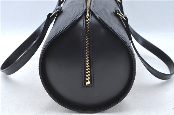 Authentic Louis Vuitton Epi Soufflot Black Hand Bag M52222 LV J6801